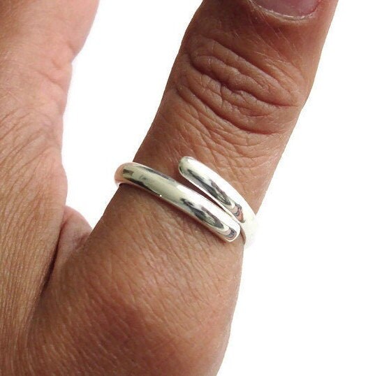 Silver hot sale wrap ring