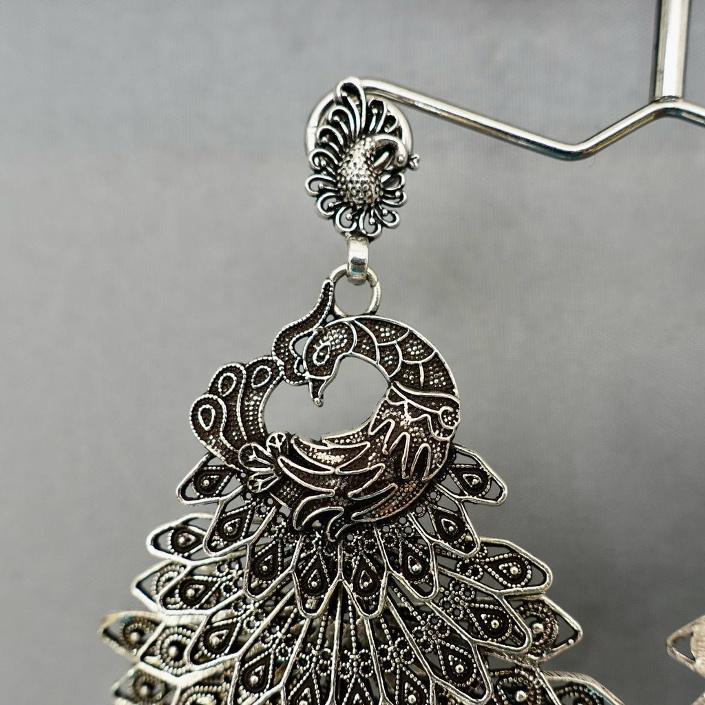 Sterling silver sale peacock earrings