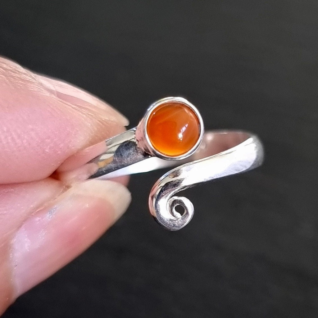 Sterling silver 2024 carnelian ring